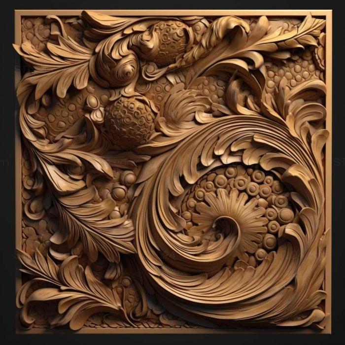 Patterns and decorations (stl fine 3, PATTERN_1079) 3D models for cnc
